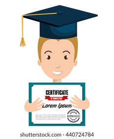 happy person graduating design, vector illustration eps10 graphic 