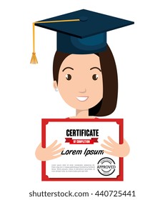 happy person graduating design, vector illustration eps10 graphic 