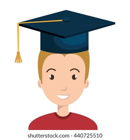 happy person graduating design, vector illustration eps10 graphic 