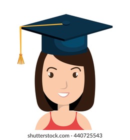 happy person graduating design, vector illustration eps10 graphic 