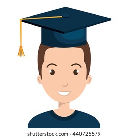 happy person graduating design, vector illustration eps10 graphic 