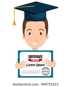 happy person graduating design, vector illustration eps10 graphic 
