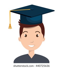 happy person graduating design, vector illustration eps10 graphic 