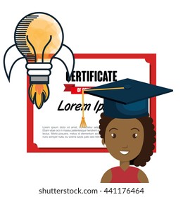 happy person graduating design, vector illustration eps10 graphic 