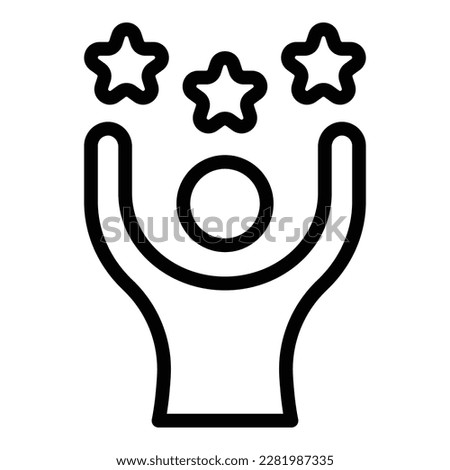Happy person icon outline vector. Face fun. Friend reaction