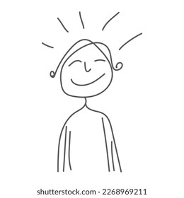 happy person shining good vibes around