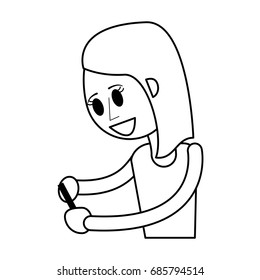 happy person using cellphone icon image 
