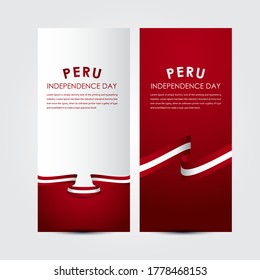 Happy Peru Independence Day Celebrations Vector Template Design Illustration