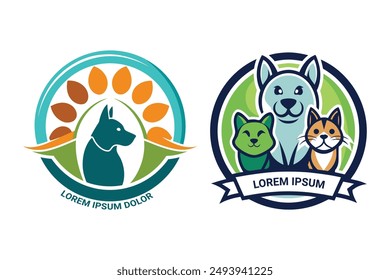 Happy Pet Care Logo: Build trust and loyalty. Versatile vector for any pet-related business.