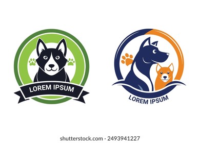 Happy Pet Care Logo: Build trust and loyalty. Versatile vector for any pet-related business.