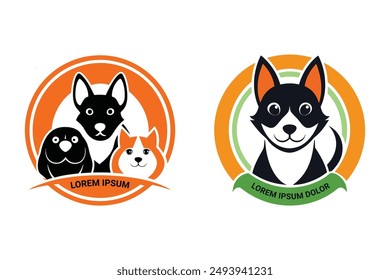 Happy Pet Care Logo: Build trust and loyalty. Versatile vector for any pet-related business.