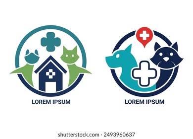 Happy Pet Clinic Logo: Friendly and inviting. Perfect for animal care businesses. Build trust.