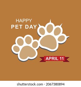 happy pet day april 11, background, t shirt