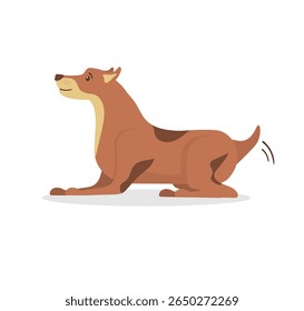 Happy pet golden retriever dog isolated on white background with cute nose fluffy tail friendly cartoon eyes ears smile paws body illustration clipart adorable design vector digital animal art image

