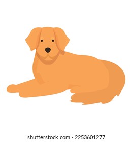 Happy pet icon cartoon vector. Retreiver dog. Canine adorable