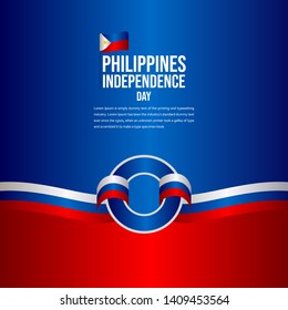Happy Philippines Independence Day Celebration Vector Template Design Illustration