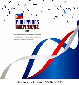 Happy Philippines Independence Day Celebration Vector Template Design Illustration