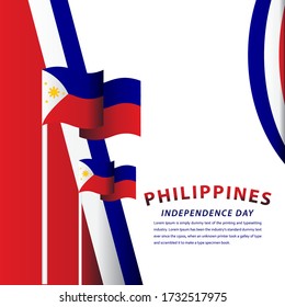Happy Philippines Independence Day Celebration Vector Template Design Illustration