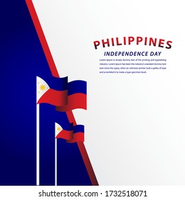 Happy Philippines Independence Day Celebration Vector Template Design Illustration