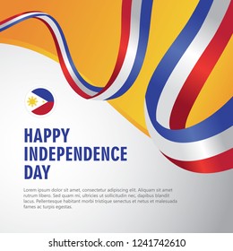 Happy philippines Independence Day Vector Template Design Illustration