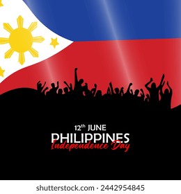 Happy Philippines Independence Day. Philippines Independence Day vector. Independence Day of Philippines vector.