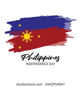 Happy Philippines Independence Day. Philippines Independence Day vector. Independence Day of Philippines vector.