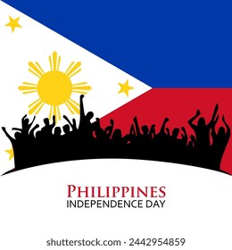 Herzlichen Glückwunsch zum Unabhängigkeitstag der Philippinen. In: Philippines Independence Day Vector. In: Independence Day of Philippines Vector.