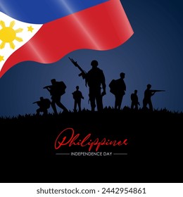 Feliz Día de la Independencia de Filipinas. Filipinas Día de la Independencia vector. Día de la Independencia de Filipinas vector.