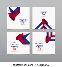 Happy Philippines National Day Celebration Creative Design Vector Template Design Illustration