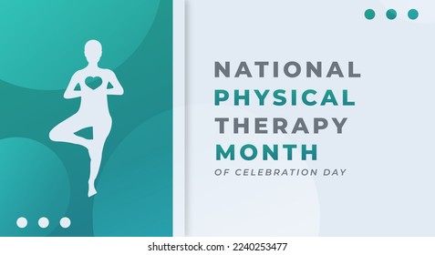 Happy Physical Therapy Month Celebration Vector Design Illustration for Background, Poster, Banner, Advertising, Greeting Card