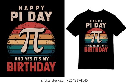 Happy Pi Birthday T-Shirt Design.