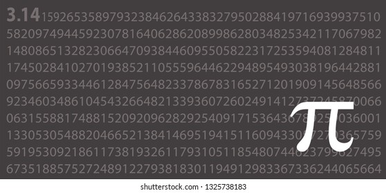 Happy PI day, 14 march, Pythagoras mathematical numbers series 3.14 3,14 symbol. Vector maths icon or sign banner Ratios letters formula structure. Archimedes constant irrational number, digits.