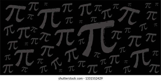 Happy PI day, 14 march, Pythagoras mathematical numbers series ( 3.14 3,14 3/14 ) symbol. Fun vector maths icon or sign banner Ratios letters formula structure. Archimedes constant irrational number