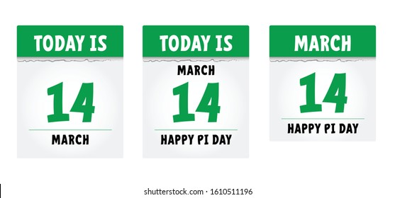 Happy PI day, 14 march, Pythagoras mathematical numbers series ( 3.14 3,14 3/14 ) symbol. Fun vector maths icon or sign banner Ratios letters formula structure. Archimedes constant irrational number