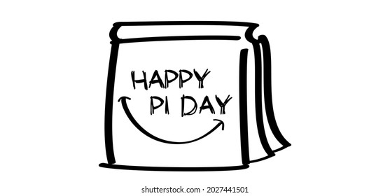 Happy PI day, 14 march, Pythagoras mathematical numbers series ( 3.14 3,14 ) symbol. Fun vector maths icon or sign banner Ratios letters formula structure. Archimedes constant irrational number