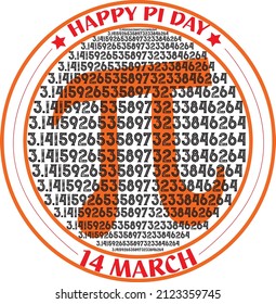 Happy pi day 14 march t-shirt design ,vector file.