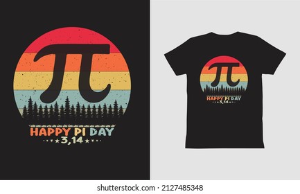 Happy Pi Day 3.14 T Shirt Design.