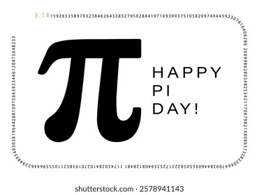 Happy Pi Day Banner. Pi day holiday design. Pi day background