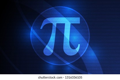 Happy Pi Day Banner March 14th 3.14 Digits of Pi Vector