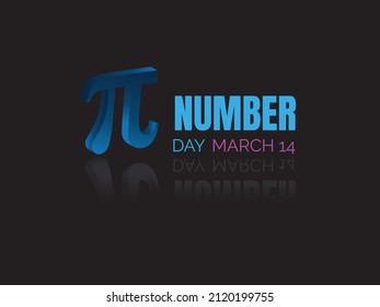 Fröhlicher Pi-Tag. Feiern Sie den Pi Day. Konstante Zahl Pi mathematische Konstante. 14. März