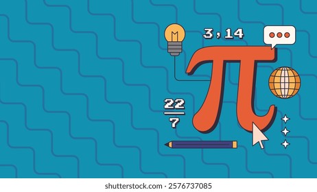 Happy Pi Day Celebration Illustration for Math Enthusiasts - March 14 Background Vector