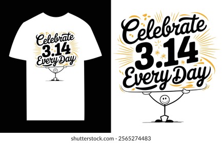 Happy pi day craft t-shirt design. T-shirt design for women. Gift t-shirt for Teacher.Pi day art vector t-shirt design.