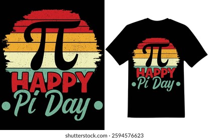 Happy pi day graphic design, t-shirt design.