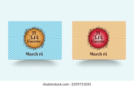 Happy pi day. Horizontal Banner.14 March. Web banner design background for header Templates. Vector illustration, Pi Day template for holiday poster, banner, flyer, card.. 