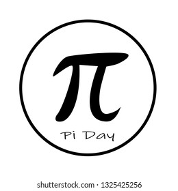 happy pi day icon on white background. flat style. pi day icon for your web site design, logo, app, UI. pi symbol. pi sign. 