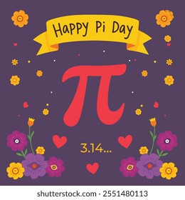 Happy Pi Day Illustration,  Celebrate Pi Day