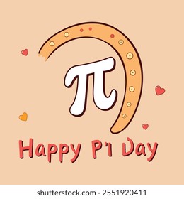 Happy Pi Day Illustration, Feiern pi Tag