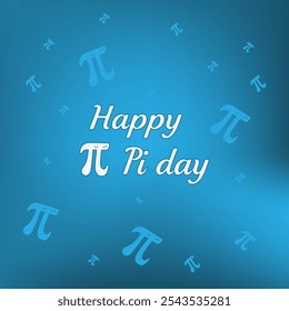 Happy Pi Day Illustration with pi symbol