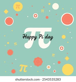 Happy Pi Day Illustration with pi symbol