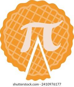 Happy pi day mathematics 14 March vector illustration 